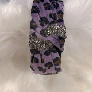 Purple Leopard Knot Headband